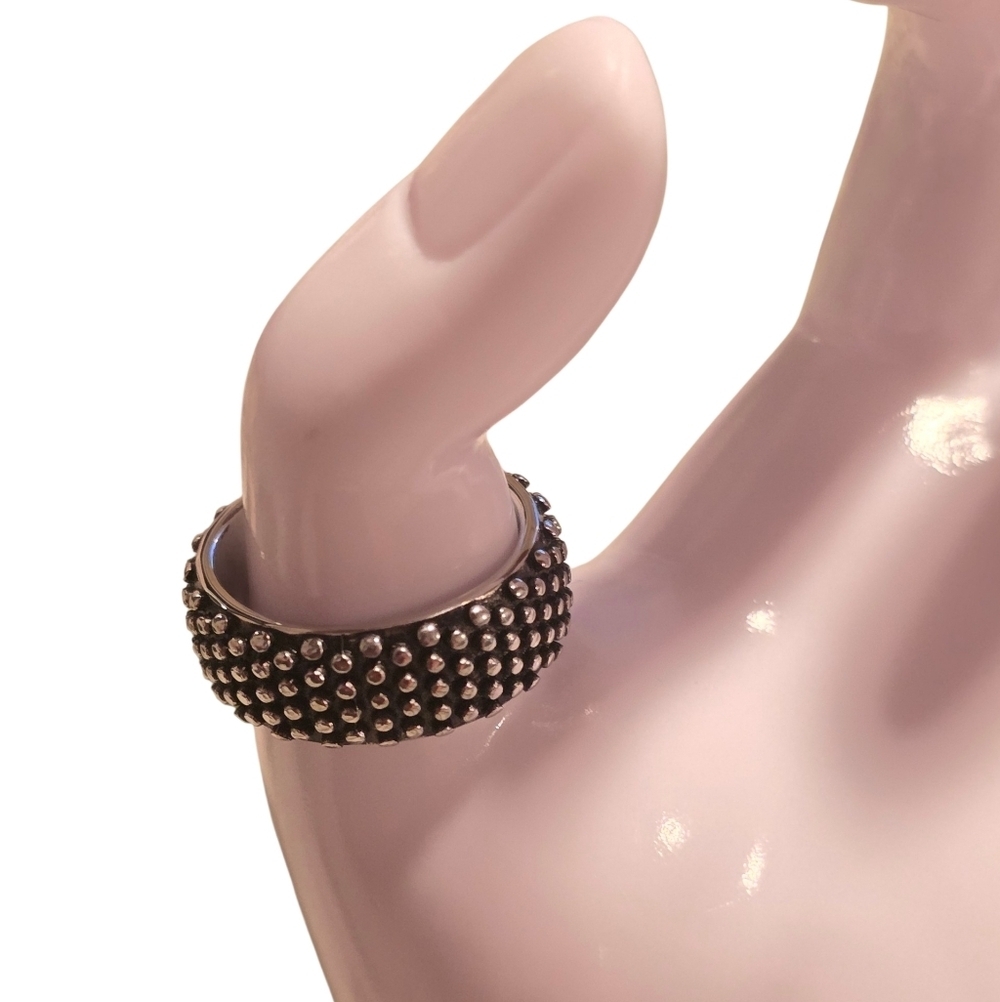 Stainless Steel Textured Ring Size 11 - Picture 2 of 3